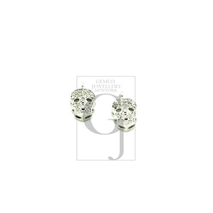 SET of 5 Fashionable skull designer Rosecut pave diamond pendant 925 sterling silver handmade finish diamond jewelry pendant SET of 5