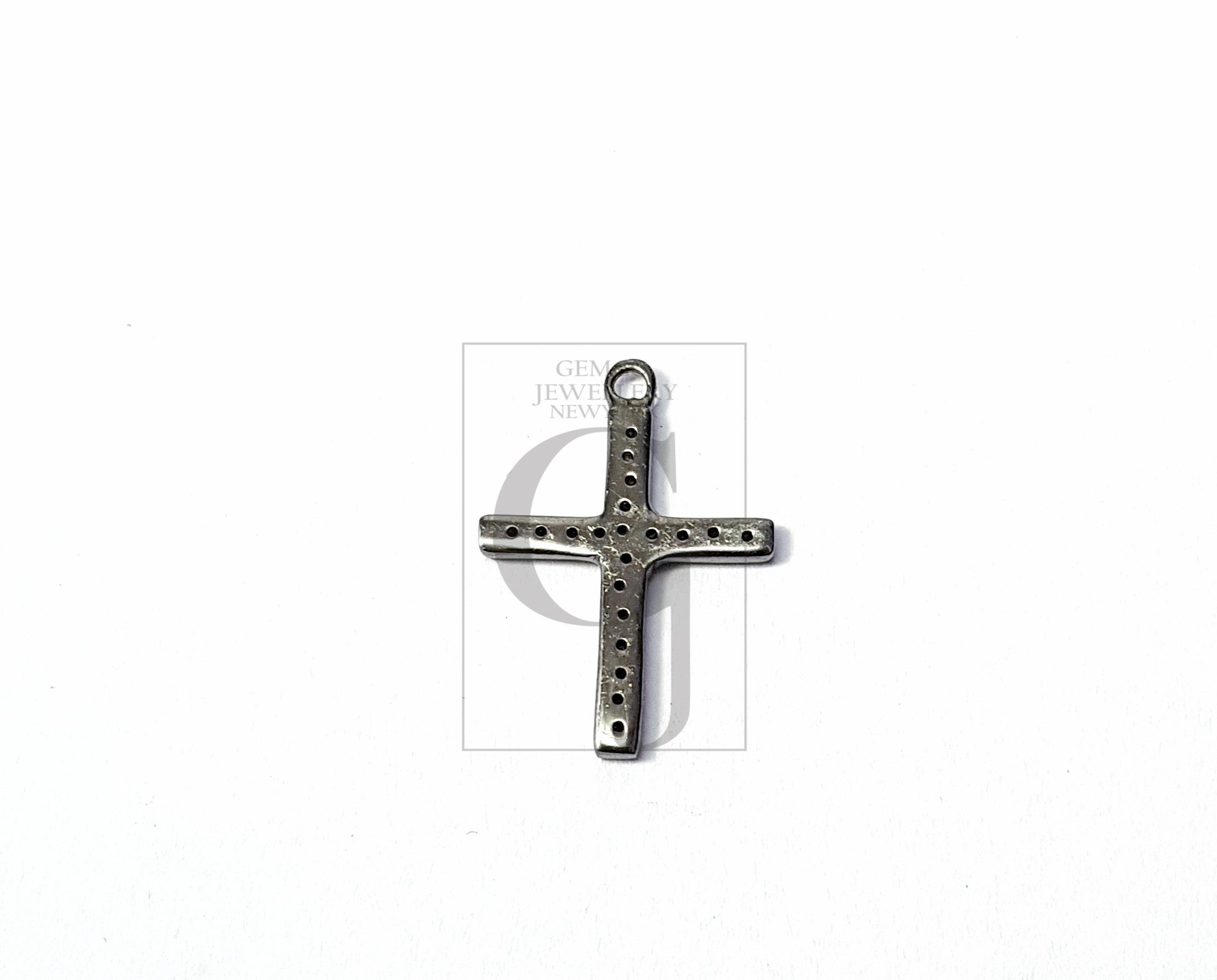 5pcs Pave Diamond Rosecut Pendant 925 Sterling Silver Charm Pendant Handmade Diamond Pendant Beautiful Cross Diamond Pendant Charm