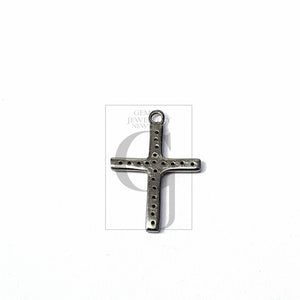 5pcs Pave Diamond Rosecut Pendant 925 Sterling Silver Charm Pendant Handmade Diamond Pendant Beautiful Cross Diamond Pendant Charm