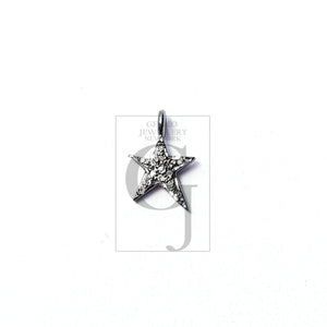 5pcs Star Design Rosecut Pave Diamond Pendant 925 Sterling Silver Handmade Finish Beautiful Diamond Pendant Jewelry