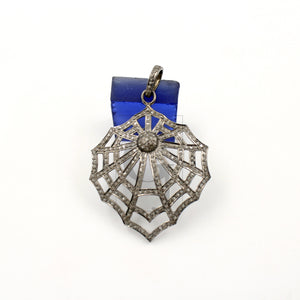 Antique Designer Spider Pendant Rosecut Pave Diamond Pendant 925 Sterling Silver Handmade Finish Diamond Jewelry Necklace Pendant Jewelry