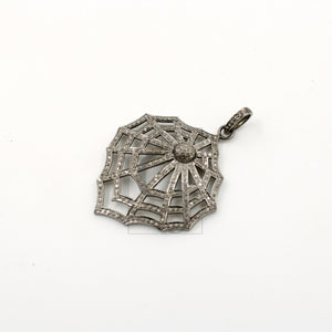 Antique Designer Spider Pendant Rosecut Pave Diamond Pendant 925 Sterling Silver Handmade Finish Diamond Jewelry Necklace Pendant Jewelry
