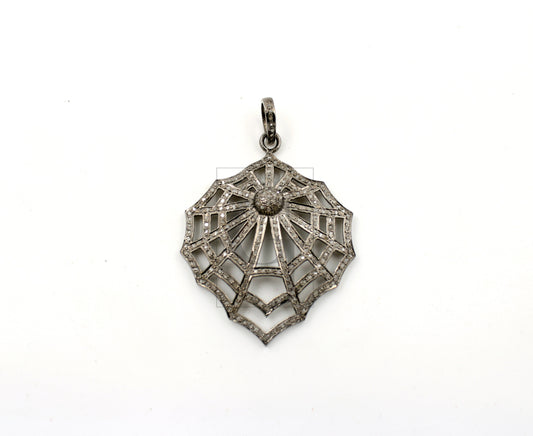 Antique Designer Spider Pendant Rosecut Pave Diamond Pendant 925 Sterling Silver Handmade Finish Diamond Jewelry Necklace Pendant Jewelry