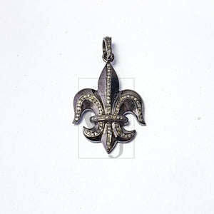 Pave diamond rosecut pendant 925 sterling silver finish pendant handmade diamond pendant beautiful Hollywood new design diamond charm