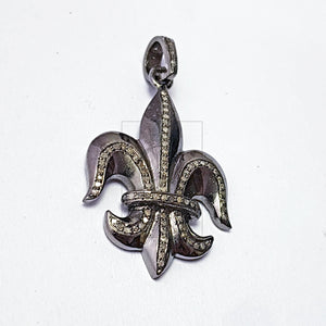Pave diamond rosecut pendant 925 sterling silver finish pendant handmade diamond pendant beautiful Hollywood new design diamond charm