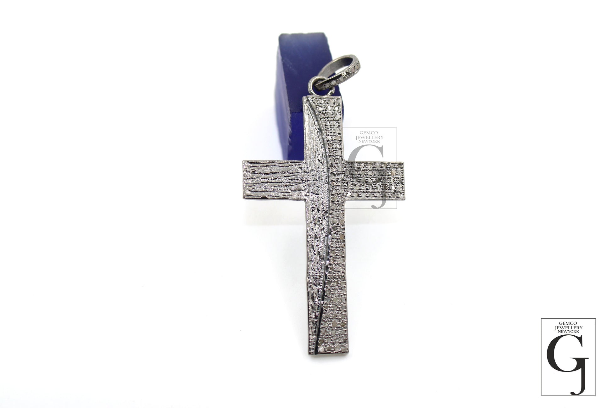 Beautiful Cross Diamond Designer Pendant Rosecut Pave Diamond Pendant 925 Sterling Silver Handmade Finish Diamond Jewelry Necklace Pendant