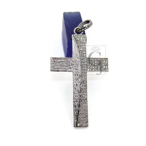 Beautiful Cross Diamond Designer Pendant Rosecut Pave Diamond Pendant 925 Sterling Silver Handmade Finish Diamond Jewelry Necklace Pendant