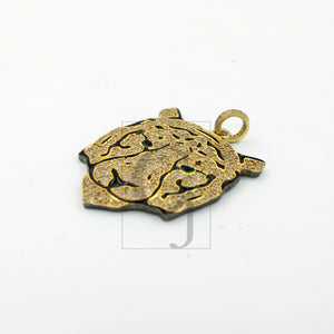 One of a kind tigner face designer pendant Rosecut pave diamond pendant 925 sterling silver handmade diamond jewelry necklace pendant