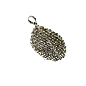 Very fashionable designer Rosecut pave diamond pendant 925 sterling silver handmade finish diamond jewelry necklace pendant