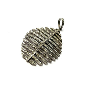 Very fashionable designer Rosecut pave diamond pendant 925 sterling silver handmade finish diamond jewelry necklace pendant