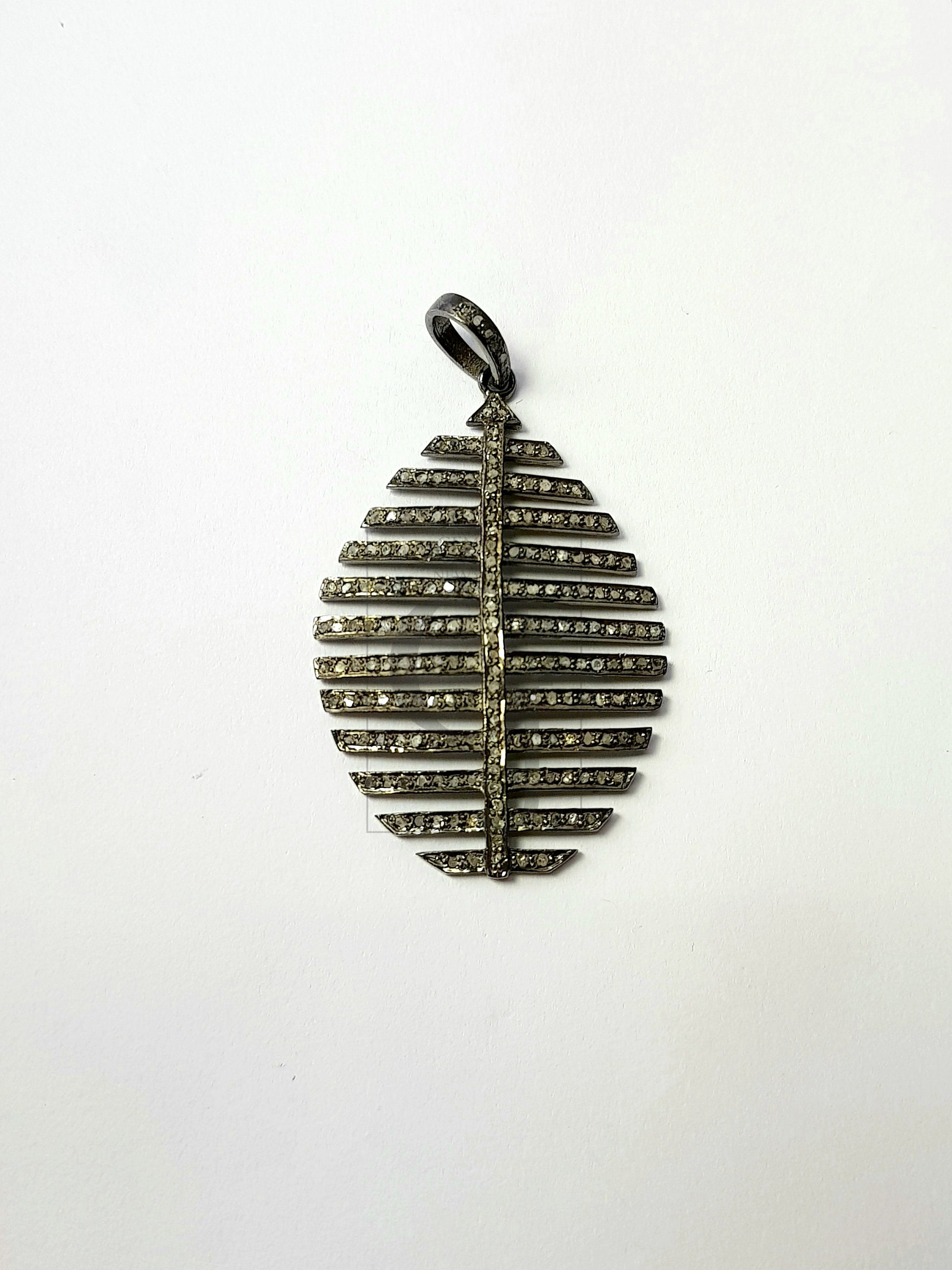 Very fashionable designer Rosecut pave diamond pendant 925 sterling silver handmade finish diamond jewelry necklace pendant