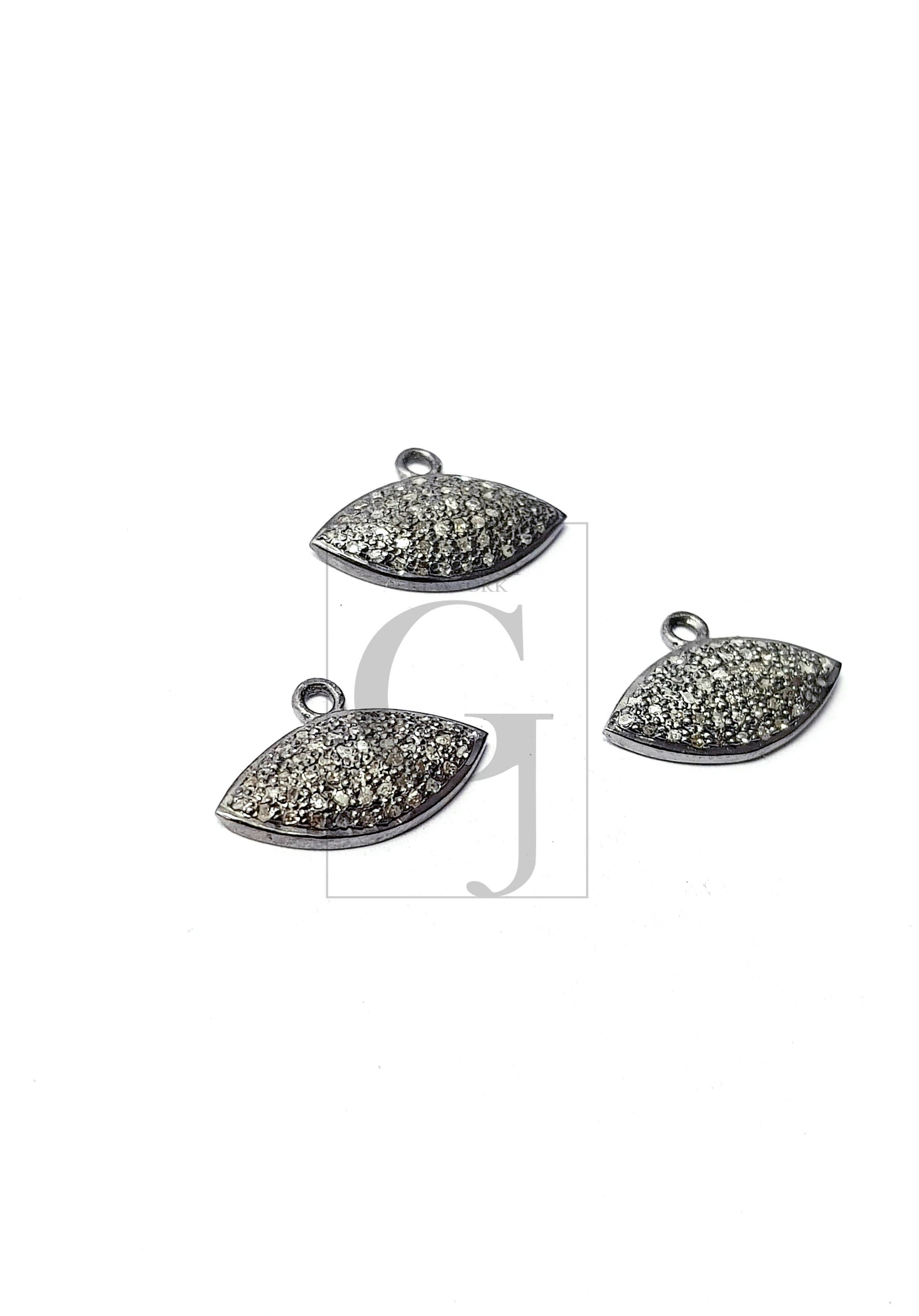 Beautiful Designer Rosecut Pave Diamond Pendant 925 Sterling Silver Handmade Finish Diamond Pendant Jewelry