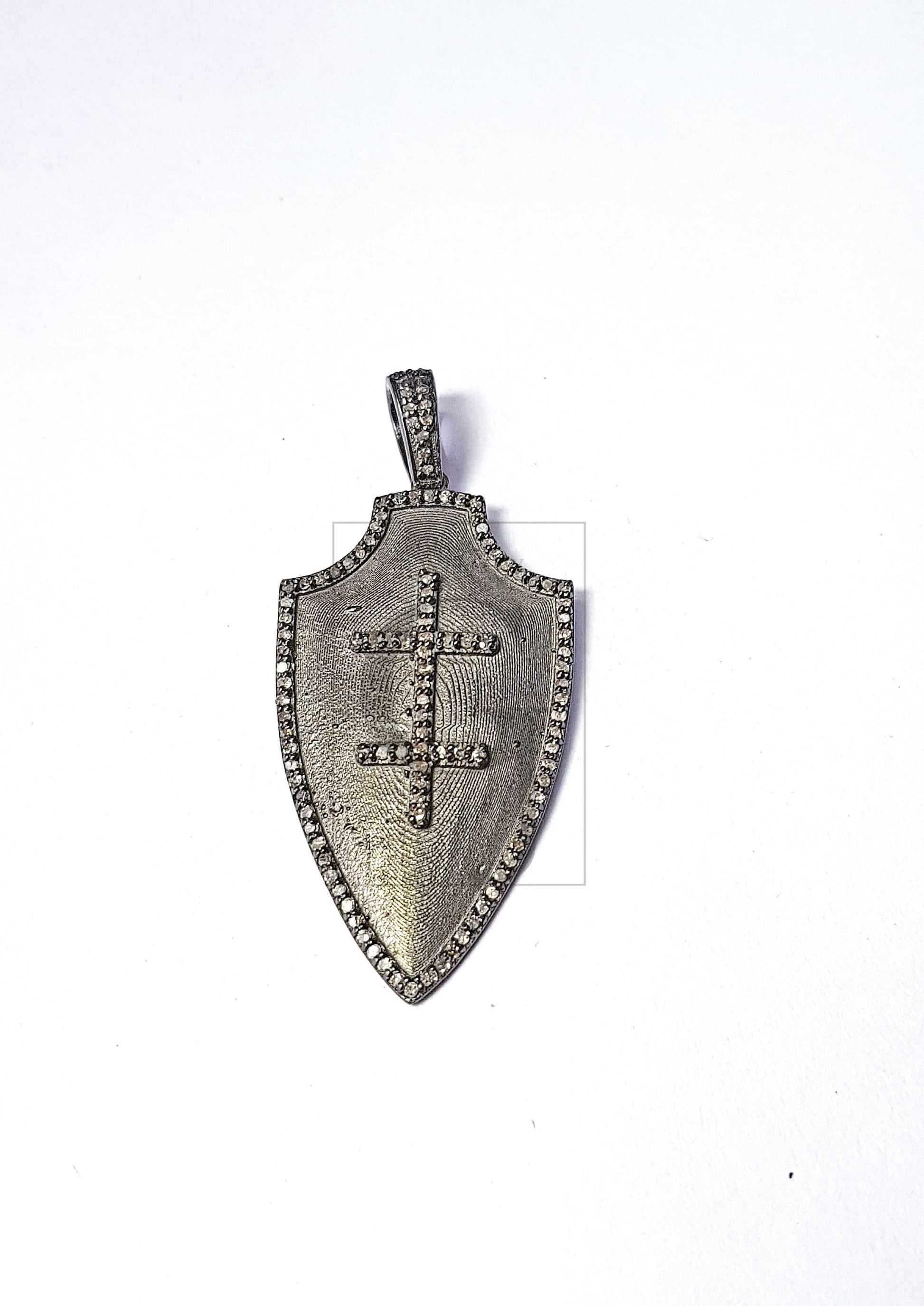 Pave Diamond Rose Cut Pendant 925 Sterling Silver Pendant Handmade Diamond Pendant Arrow Head Spike Design Diamond  Pendant Enamel Pendent