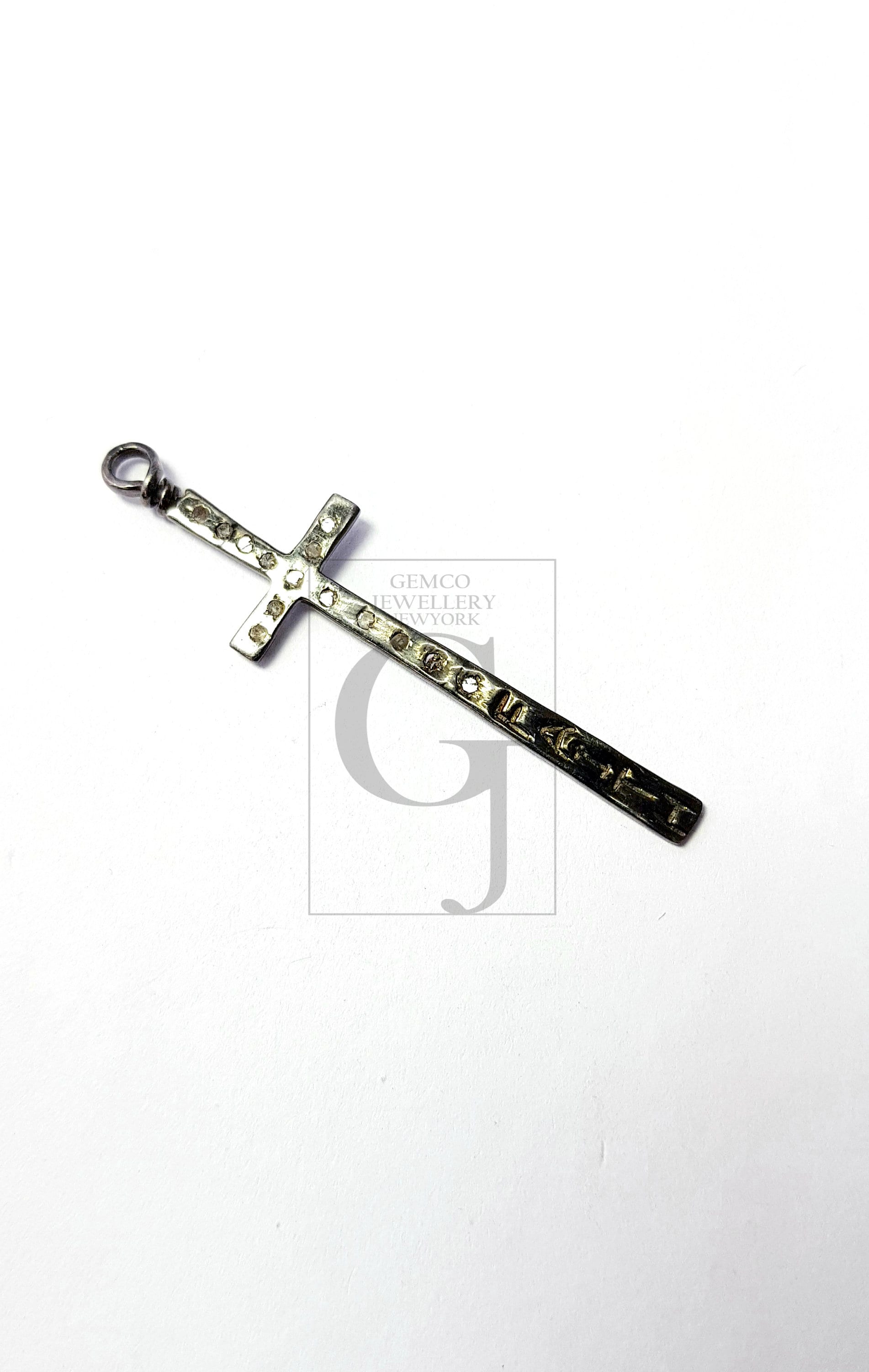Cross designer beautiful Rosecut pave diamond pendant 925 sterling silver handmade finish diamond faith jewelry pendant