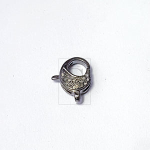 5pc Pave Rosecut Diamond Clasp, 925 Sterling Silver Diamond Handmade Beautiful Pave Diamond Lobster Clasp,Pave Diamond Clasp (Set of 5)