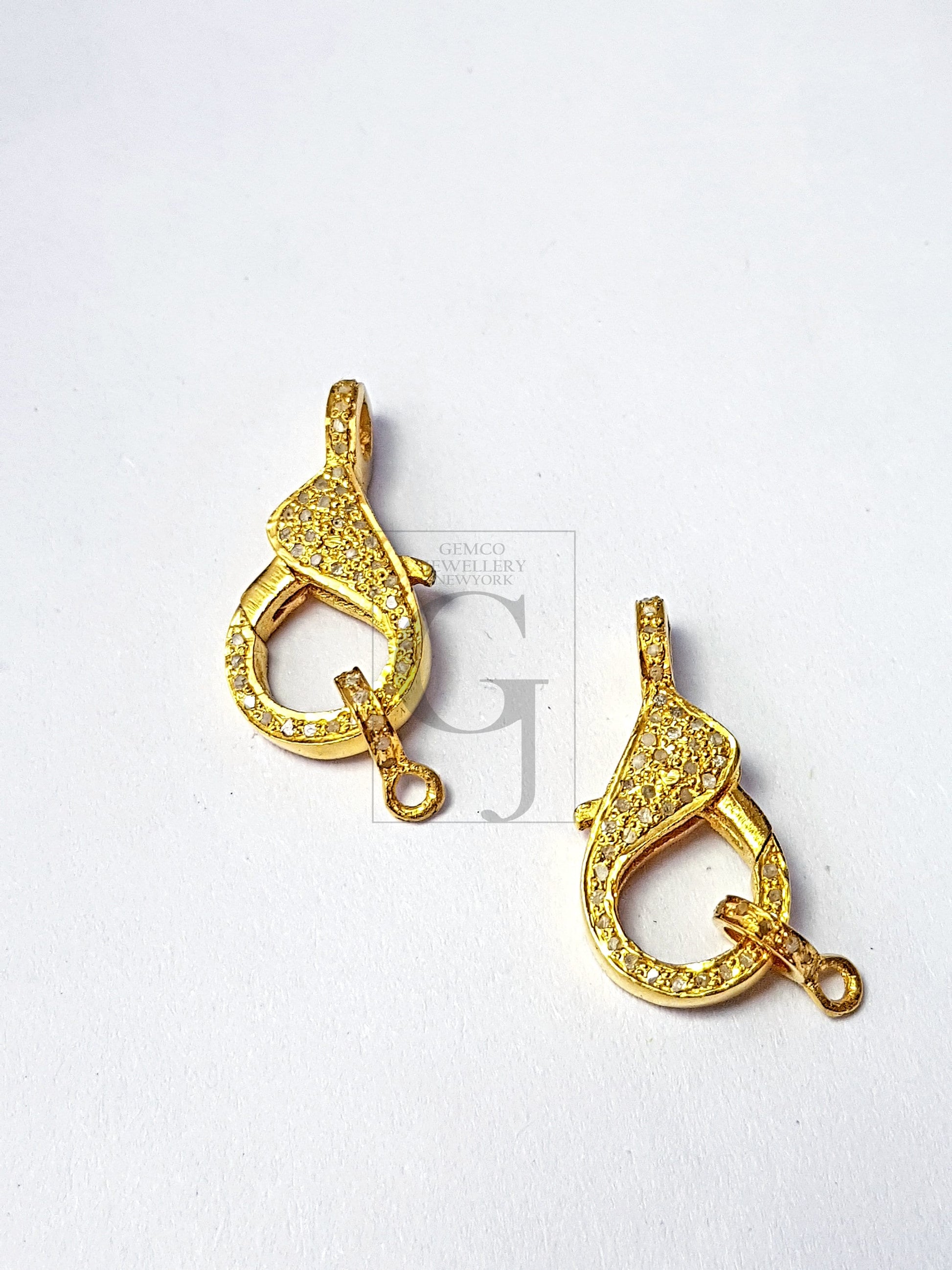 Pave diamond 925 sterling silver handmade beautiful designed clasp, pave diamond clasp,rose cut diamond clasp,diamond clasp
