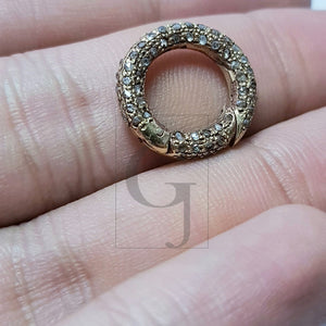 Latest brass spring clasp Rosecut pave diamond lobster design clasp brass handmade finish diamond clasp