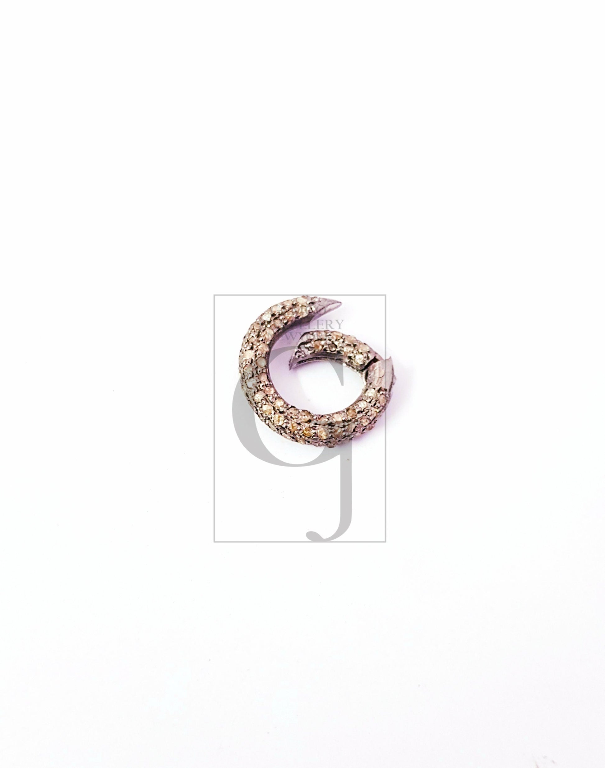 Latest brass spring clasp Rosecut pave diamond lobster design clasp brass handmade finish diamond clasp