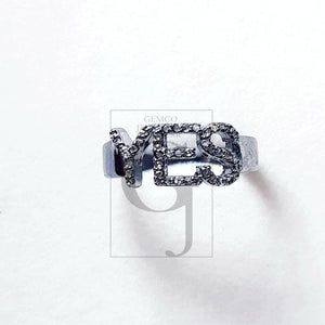 YES saying Rosecut pave diamond rings 925 sterling silver handmade silver finish latest design diamond ring jewelry