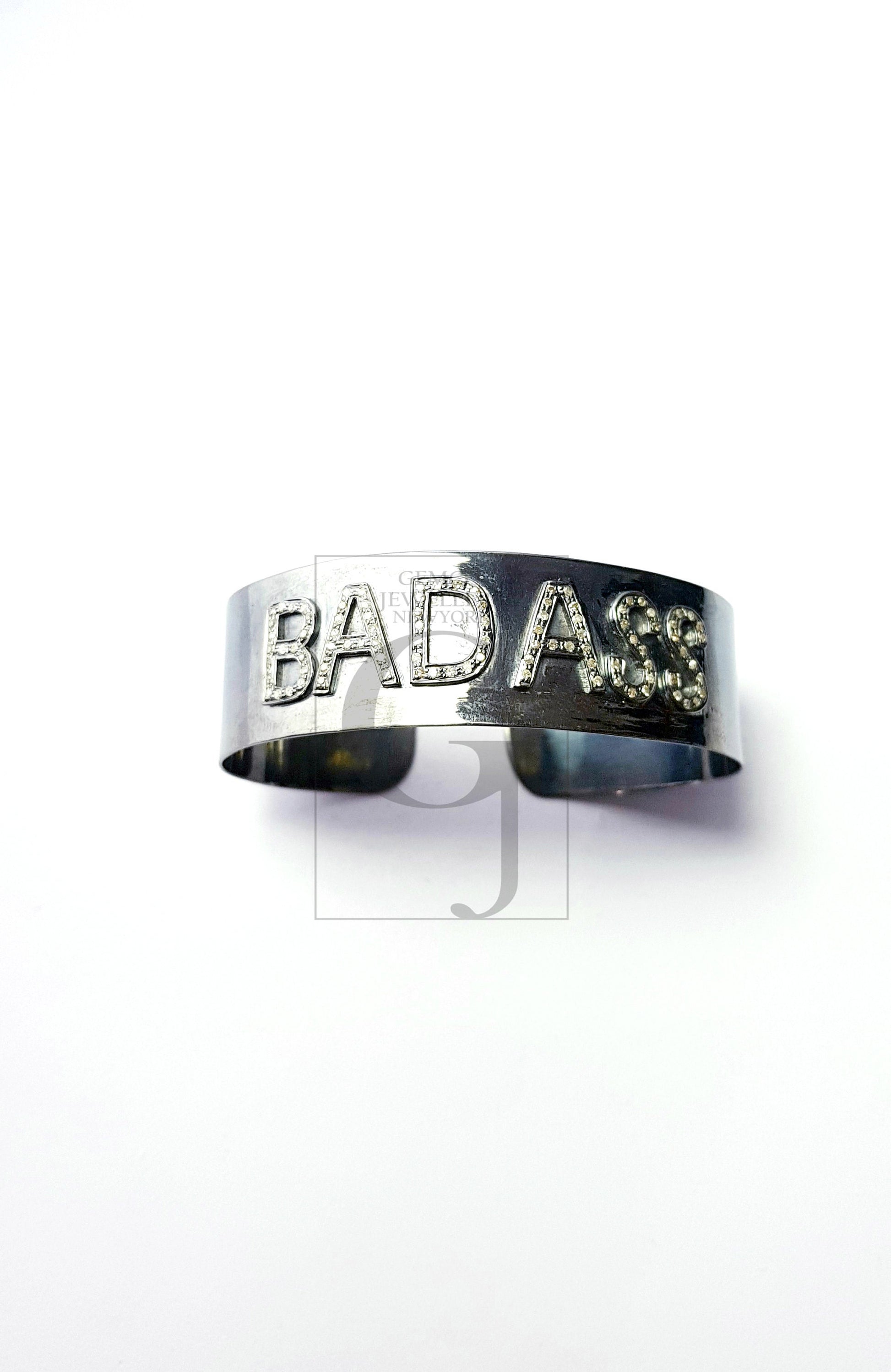 BAD ASS Designer Rosecut Pave Diamond Bangle 925 Sterling Silver Handmade Finish Beautiful Glossy Diamond Bangle And Bracelet