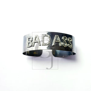 BAD ASS Designer Rosecut Pave Diamond Bangle 925 Sterling Silver Handmade Finish Beautiful Glossy Diamond Bangle And Bracelet