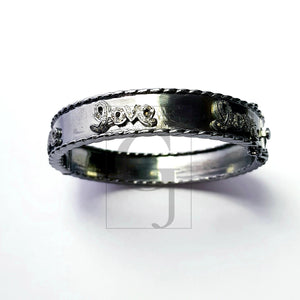 LOVE design Rosecut pave diamond bangle 925 sterling silver handmade finish beautiful diamond bangle bracelet