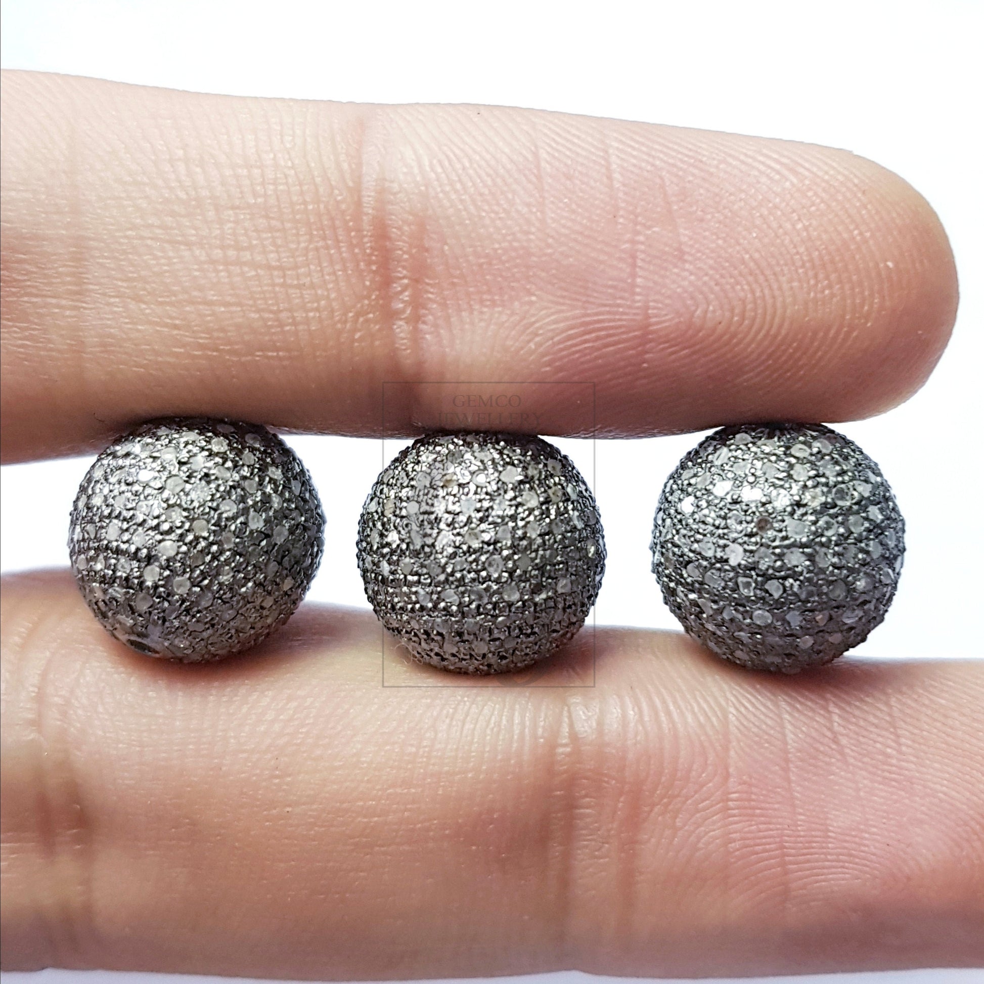 Pave diamond ball bead / spacers design Pave diamond 925 sterling silver handmade jewelry diamond jewelry fine jewelry 6mm/8mm/10mm/12mm