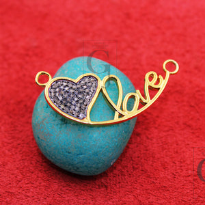 Fashionable love heart designer pendant Rosecut pave diamond pendant 925 sterling silver handmade finish diamond jewelry necklace pendant