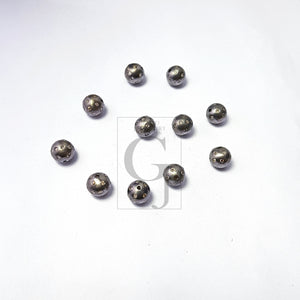 Pave Rosecut Diamond 925 Sterling Silver Handmade Pave Diamond Bead / Spacers Ball Design 6mm