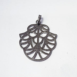Pave diamond rosecut pendant 925 sterling silver pendant handmade diamond pendant fashionable design cutting diamond pendant