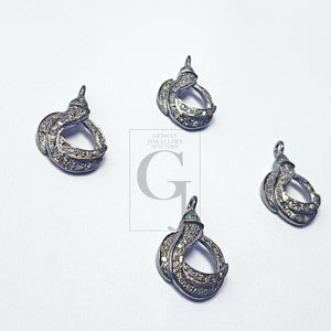 venom designer sake Pave diamond rosecut pendant 925 sterling silver finish handmade diamond pendant snake beautiful charm diamond pendant