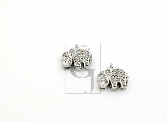 SET of 5 Fashionable Elephant designer Rosecut pave diamond pendant 925 sterling silver handmade finish diamond jewelry pendant SET of 5