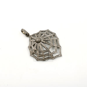 Antique Designer Spider Pendant Rosecut Pave Diamond Pendant 925 Sterling Silver Handmade Finish Diamond Jewelry Necklace Pendant Jewelry