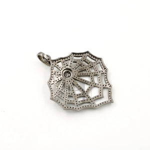 Antique Designer Spider Pendant Rosecut Pave Diamond Pendant 925 Sterling Silver Handmade Finish Diamond Jewelry Necklace Pendant Jewelry