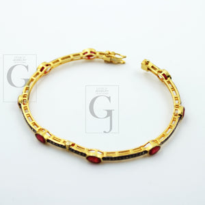 Very beautiful 14k gold ruby bangles Rosecut pave diamond bangle bracelet 925 sterling silver handmade finish diamond bangle bracelet