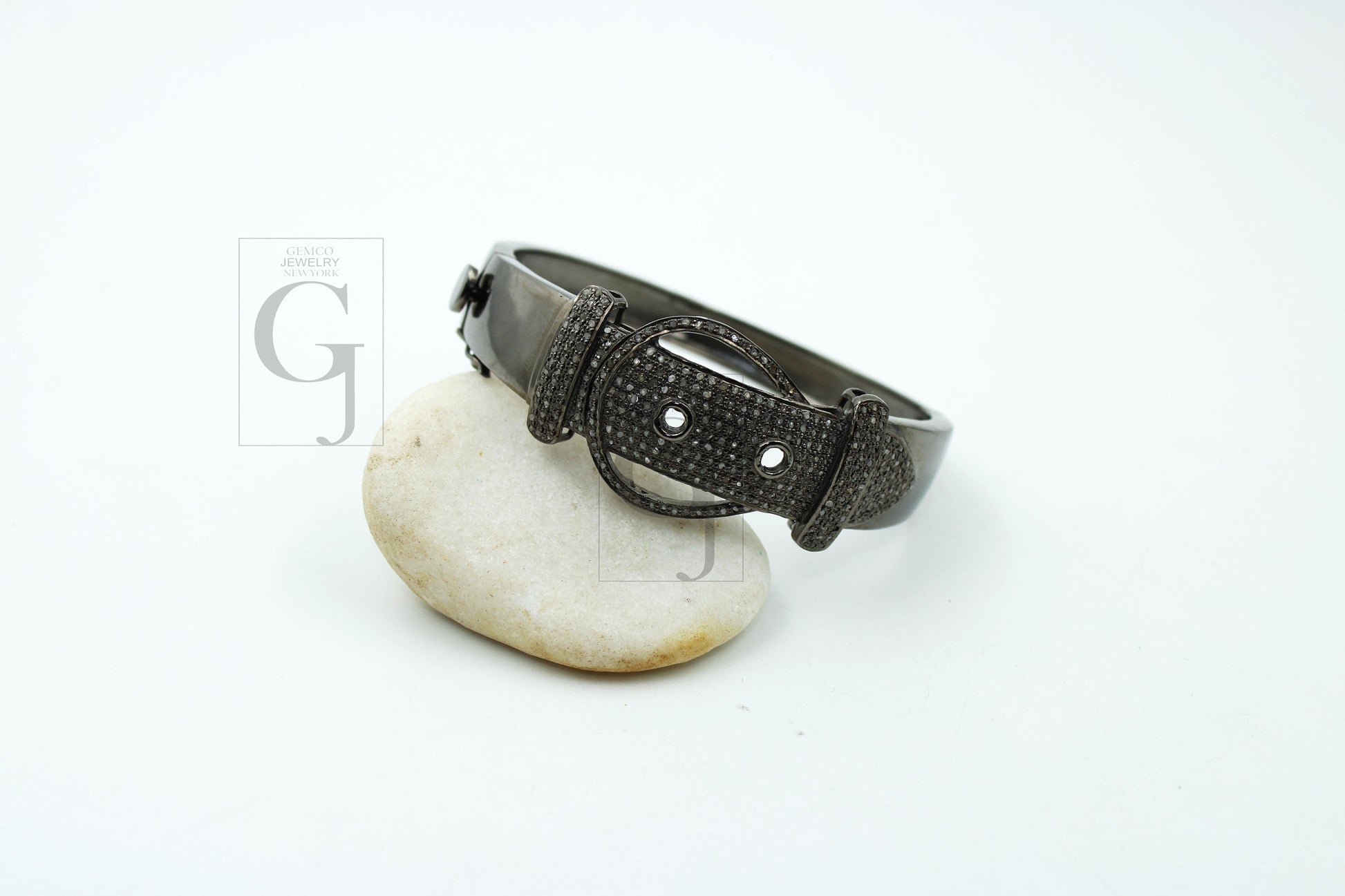 Fashionable designer Oxidized bangle Rosecut pave diamond bangle bracelet 925 sterling silver handmade finish diamond bangle bracelet