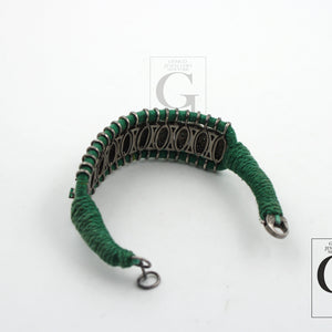 Antique Design Emerald Thread Bracelet Rosecut Pave Diamond Bangle Bracelet 925 Sterling Silver Handmade Finish Diamond Bangle Bracelet