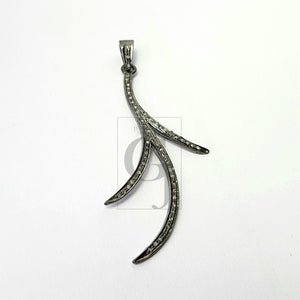 Very beautiful designer Rosecut pave diamond pendant 925 sterling silver handmade finish diamond jewelry pendant
