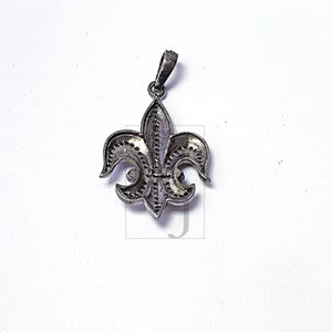 Pave diamond rosecut pendant 925 sterling silver finish pendant handmade diamond pendant beautiful Hollywood new design diamond charm