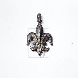 Pave diamond rosecut pendant 925 sterling silver finish pendant handmade diamond pendant beautiful Hollywood new design diamond charm