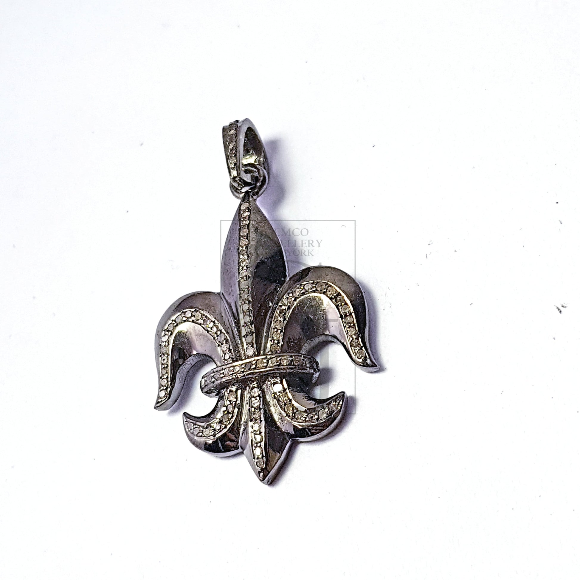 Pave diamond rosecut pendant 925 sterling silver finish pendant handmade diamond pendant beautiful Hollywood new design diamond charm