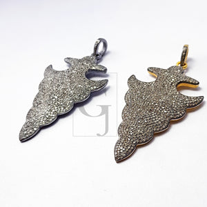 Very beautiful designer arrow head design Rocecut pave diamond pendant 925 sterling silver handmade finish diamond Hollywood style jewelry