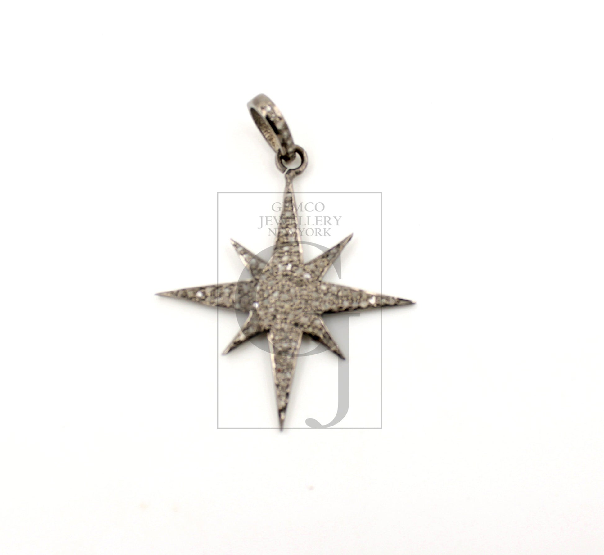 Very beautiful starburst designer Rosecut pave diamond pendant 925 sterling silver handmade finish diamond jewelry necklace pendant
