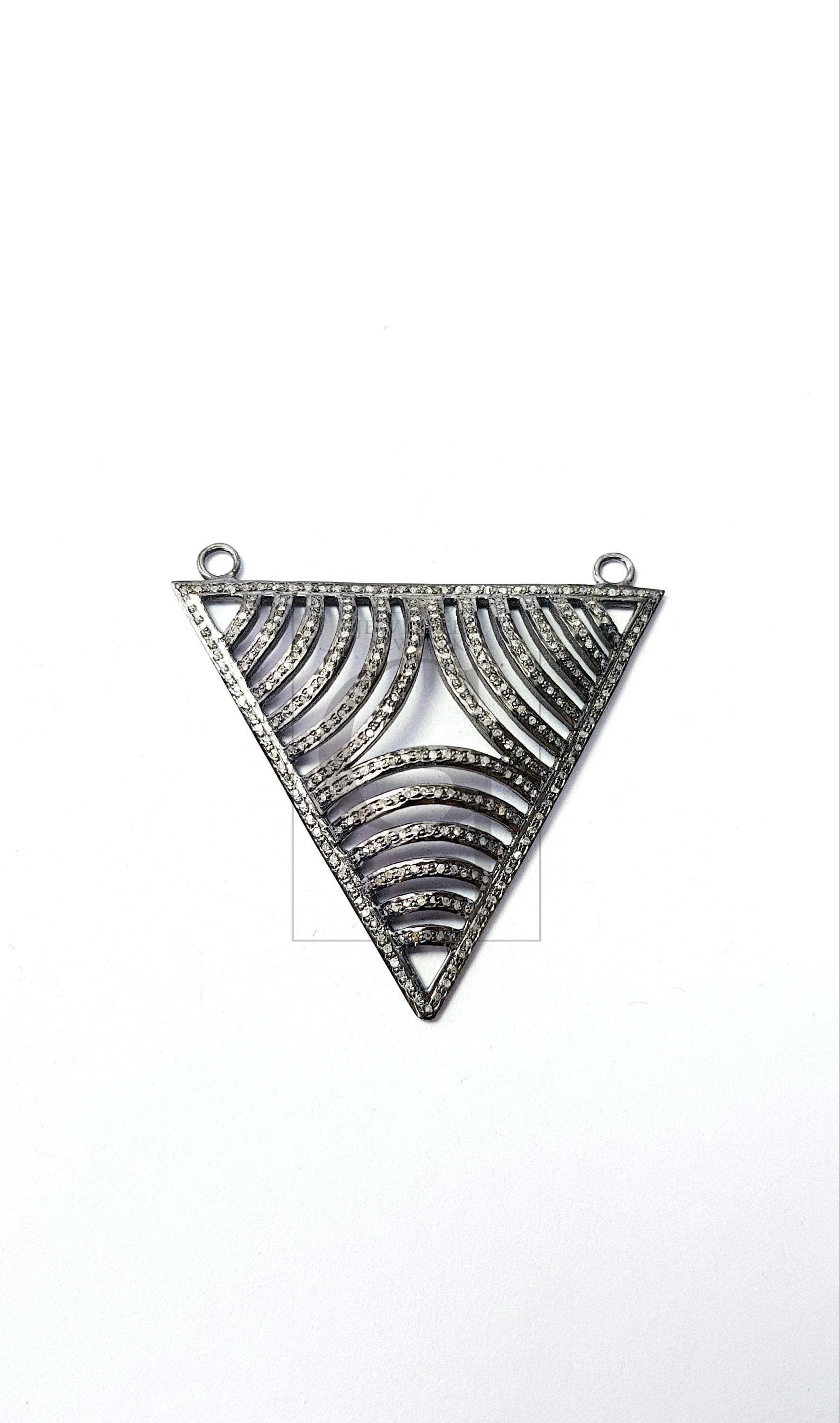 Fashionable antique look designer Rosecut pave diamond pendant 925 sterling silver handmade finish diamond jewelry pendant