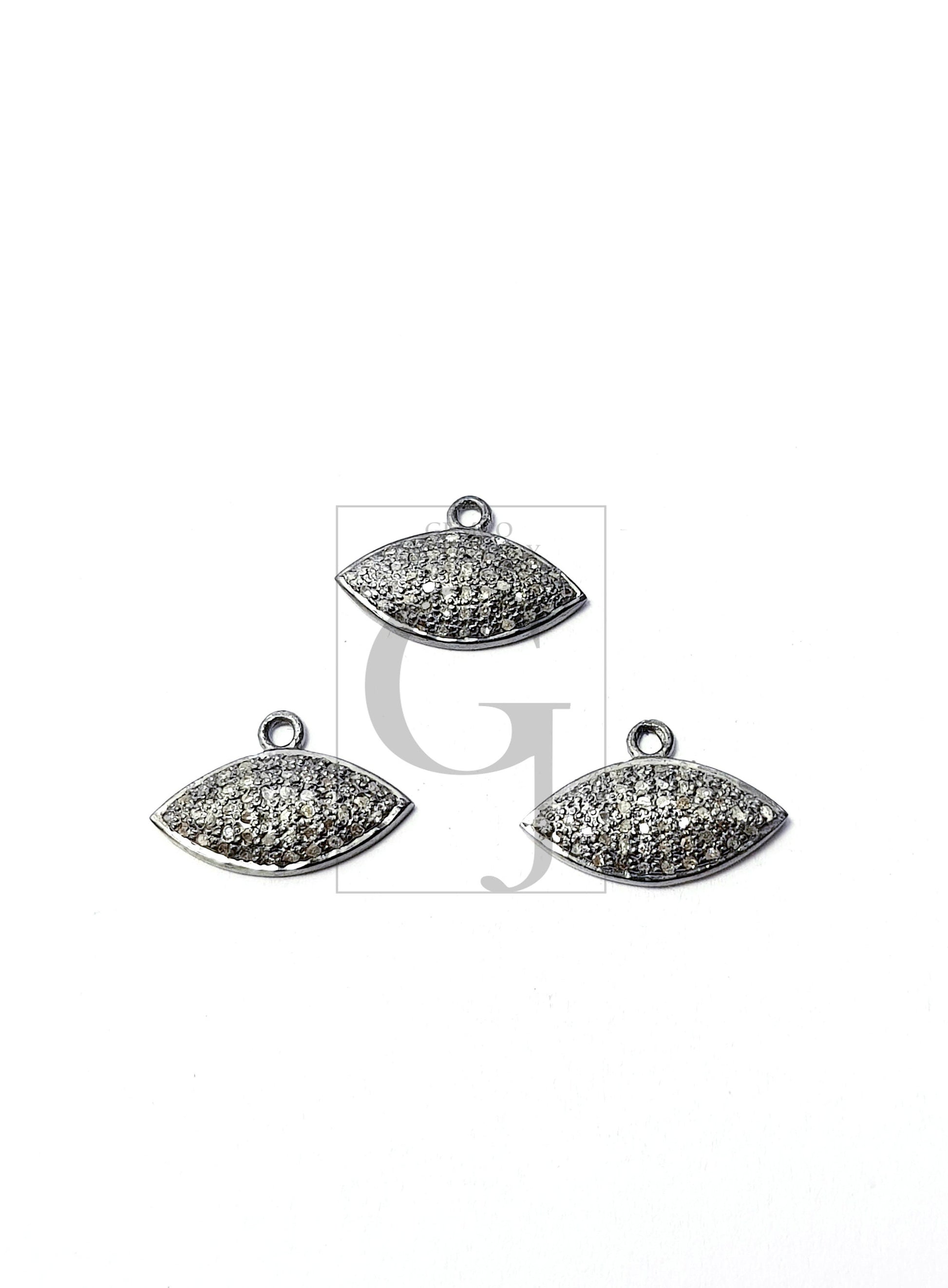 Beautiful Designer Rosecut Pave Diamond Pendant 925 Sterling Silver Handmade Finish Diamond Pendant Jewelry