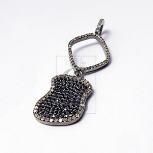 Very beautiful designed diamond Rocecut pave diamond pendant 925 sterling silver handmade finish diamond jewelry