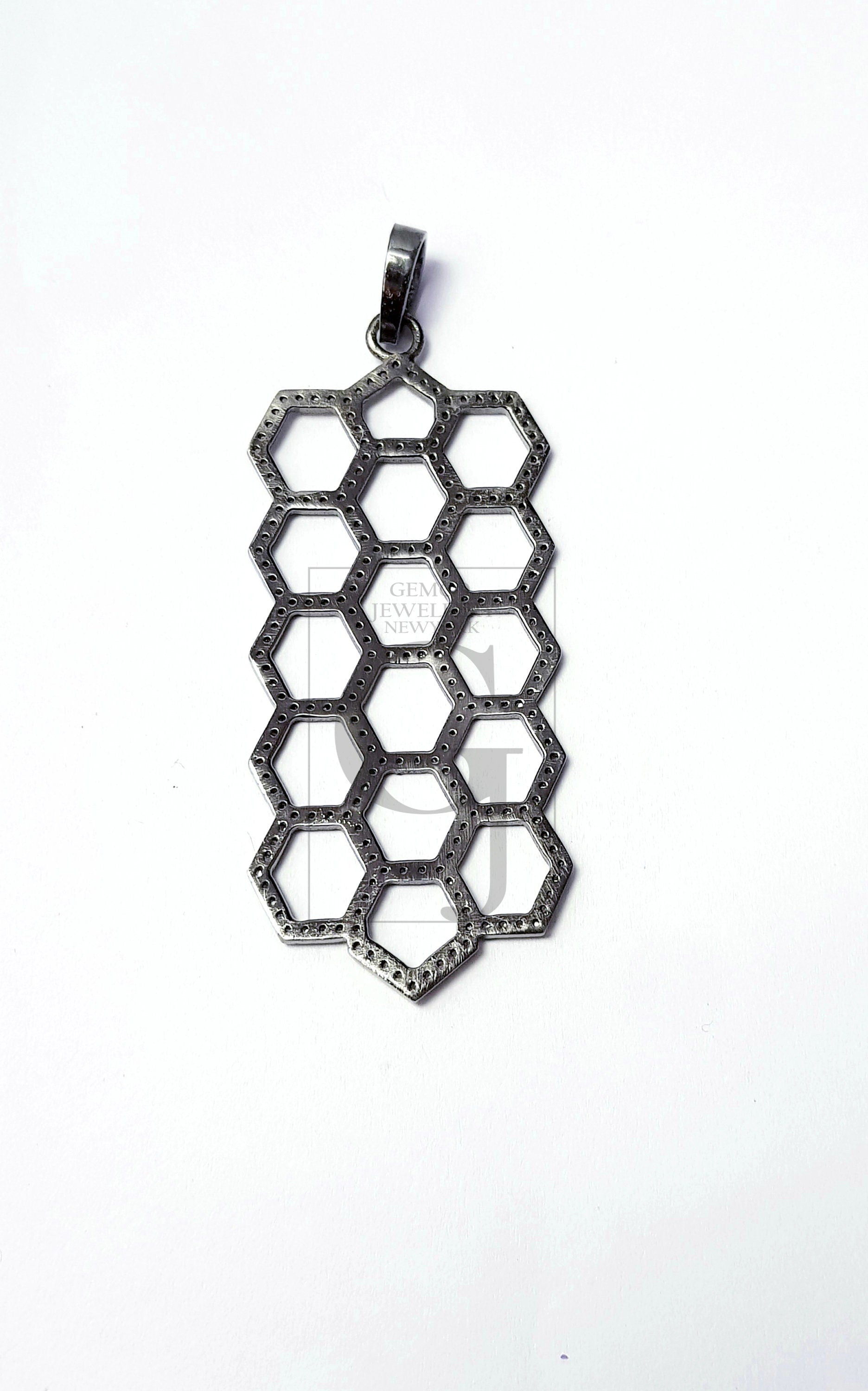 Latest designer Rosecut pave diamond pendant 925 sterling silver handmade finish unique design diamond pendant jewelry