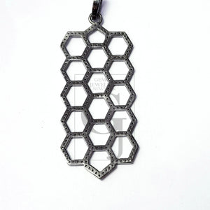 Latest designer Rosecut pave diamond pendant 925 sterling silver handmade finish unique design diamond pendant jewelry