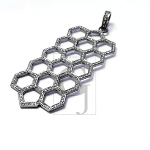 Latest designer Rosecut pave diamond pendant 925 sterling silver handmade finish unique design diamond pendant jewelry