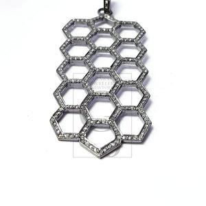 Latest designer Rosecut pave diamond pendant 925 sterling silver handmade finish unique design diamond pendant jewelry
